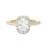 1 1/2 ctw Oval Lab Grown Diamond Halo Engagement Ring