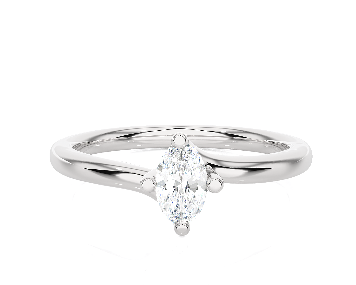 1/2 ctw Marquise Lab Grown Diamond Solitaire Engagement Ring