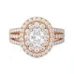 1 7/8 ctw Oval Lab Grown Diamond Halo Engagement Ring
