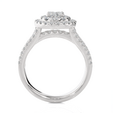1 7/8 ctw Oval Lab Grown Diamond Halo Engagement Ring