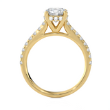 1 7/8 ctw Round Lab Grown Diamond Side Stone Engagement Ring