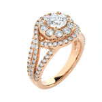 2 ctw Round Lab Grown Diamond Halo Engagement Ring