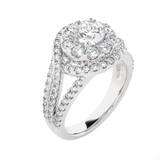 2 ctw Round Lab Grown Diamond Halo Engagement Ring