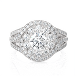 2 ctw Round Lab Grown Diamond Halo Engagement Ring