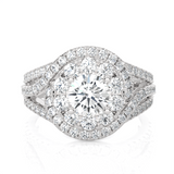 2 ctw Round Lab Grown Diamond Halo Engagement Ring