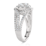 2 ctw Round Lab Grown Diamond Halo Engagement Ring