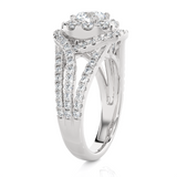 2 ctw Round Lab Grown Diamond Halo Engagement Ring