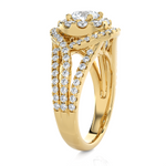 2 ctw Round Lab Grown Diamond Halo Engagement Ring