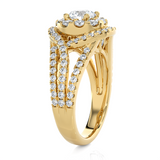 2 ctw Round Lab Grown Diamond Halo Engagement Ring