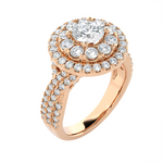 2 3/8 ctw Round Lab Grown Diamond Halo Engagement Ring