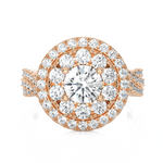 2 3/8 ctw Round Lab Grown Diamond Halo Engagement Ring