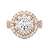 2 3/8 ctw Round Lab Grown Diamond Halo Engagement Ring