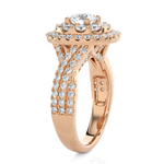 2 3/8 ctw Round Lab Grown Diamond Halo Engagement Ring