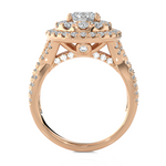 2 3/8 ctw Round Lab Grown Diamond Halo Engagement Ring
