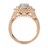 2 3/8 ctw Round Lab Grown Diamond Halo Engagement Ring