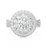 2 3/8 ctw Round Lab Grown Diamond Halo Engagement Ring