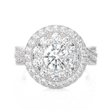 2 3/8 ctw Round Lab Grown Diamond Halo Engagement Ring