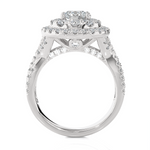 2 3/8 ctw Round Lab Grown Diamond Halo Engagement Ring
