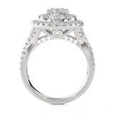 2 3/8 ctw Round Lab Grown Diamond Halo Engagement Ring