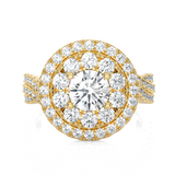 2 3/8 ctw Round Lab Grown Diamond Halo Engagement Ring