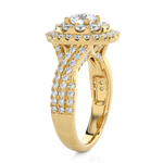 2 3/8 ctw Round Lab Grown Diamond Halo Engagement Ring