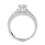 1 3/4 ctw Round Lab Grown Diamond Side Stone Engagement Ring