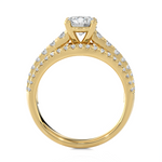1 3/4 ctw Round Lab Grown Diamond Side Stone Engagement Ring