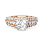 1 3/4 ctw Round Lab Grown Diamond Side Stone Engagement Ring