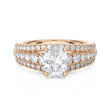 1 3/4 ctw Round Lab Grown Diamond Side Stone Engagement Ring