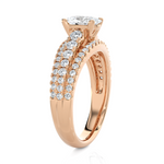 1 3/4 ctw Round Lab Grown Diamond Side Stone Engagement Ring