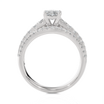 1 3/4 ctw Round Lab Grown Diamond Side Stone Engagement Ring