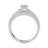 1 3/4 ctw Round Lab Grown Diamond Side Stone Engagement Ring
