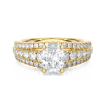 1 3/4 ctw Round Lab Grown Diamond Side Stone Engagement Ring