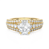 1 3/4 ctw Round Lab Grown Diamond Side Stone Engagement Ring