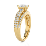 1 3/4 ctw Round Lab Grown Diamond Side Stone Engagement Ring