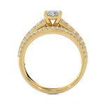1 3/4 ctw Round Lab Grown Diamond Side Stone Engagement Ring