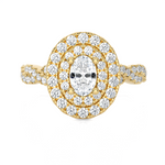 1 1/3 ctw Oval Lab Grown Diamond Halo Engagement Ring