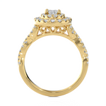 1 1/3 ctw Oval Lab Grown Diamond Halo Engagement Ring