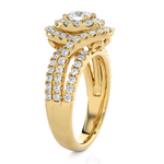 1 5/8 ctw Oval Lab Grown Diamond Halo Engagement Ring