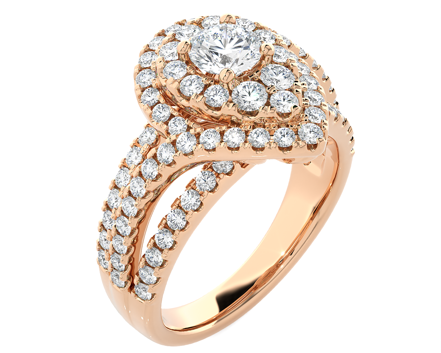 2 1/4 ctw Oval Lab Grown Diamond Halo Engagement Ring
