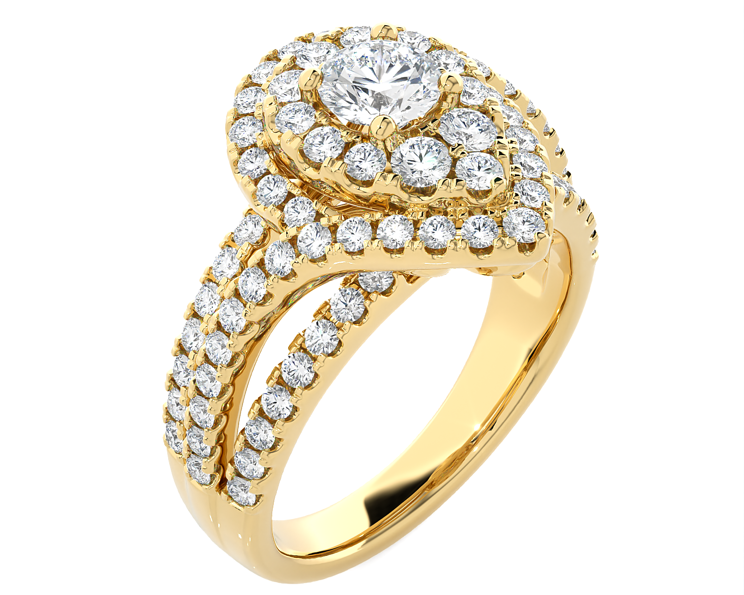 2 1/4 ctw Oval Lab Grown Diamond Halo Engagement Ring