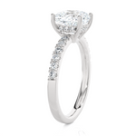 3 1/3 ctw Round Lab Grown Diamond Side Stone Engagement Ring