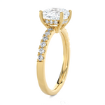 3 1/3 ctw Round Lab Grown Diamond Side Stone Engagement Ring