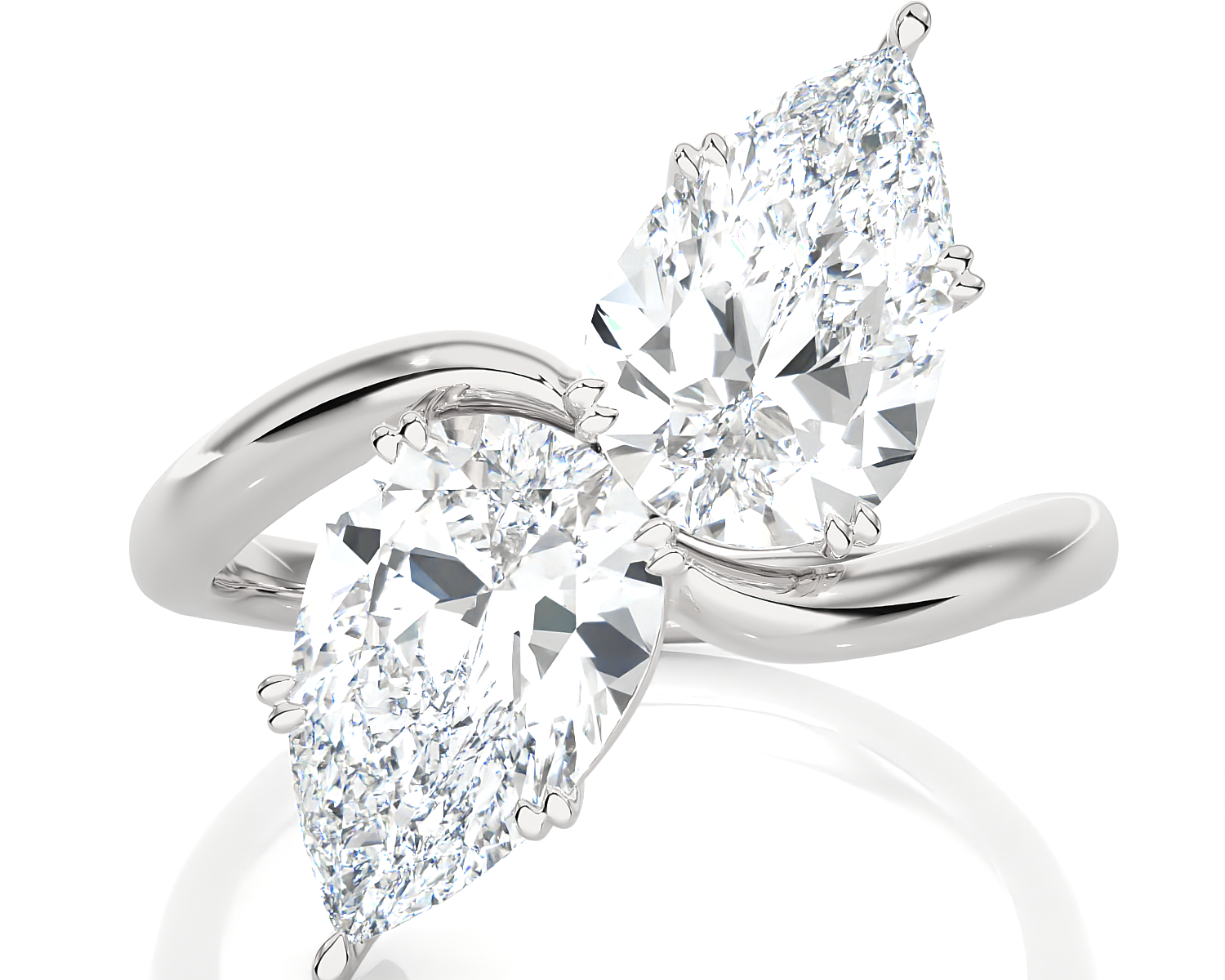 5 ctw Pear-Shaped Lab Grown Diamond Ring