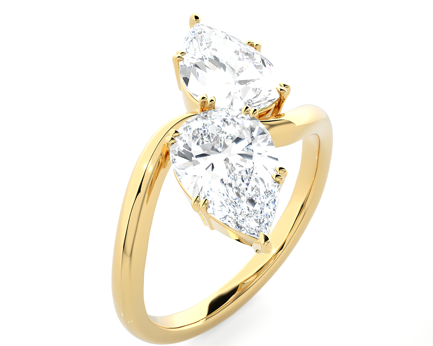 5 ctw Pear-Shaped Lab Grown Diamond Ring