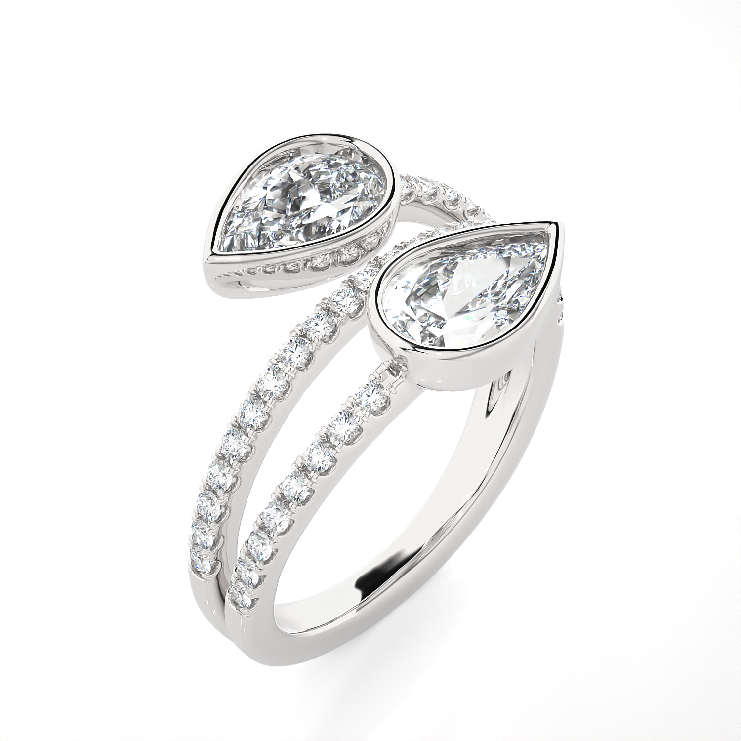 3 3/8 ctw Pear-Shaped Lab Grown Diamond Ring