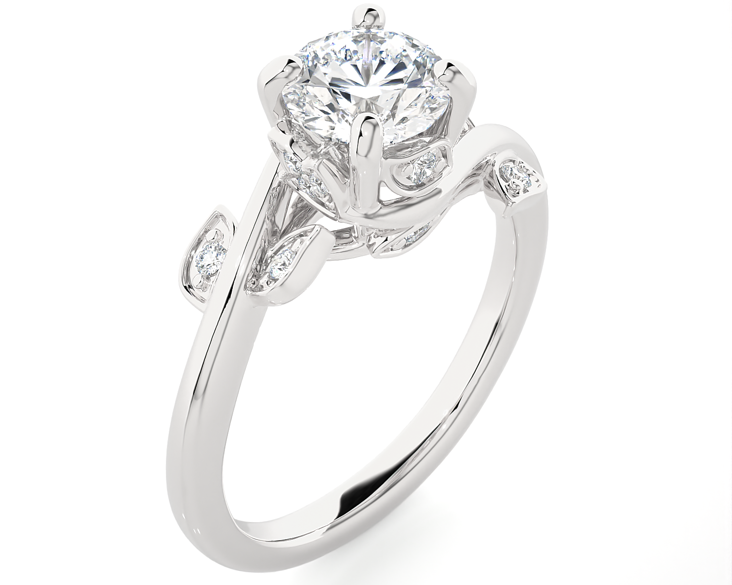 1 ctw Round Lab Grown Diamond Solitaire Engagement Ring