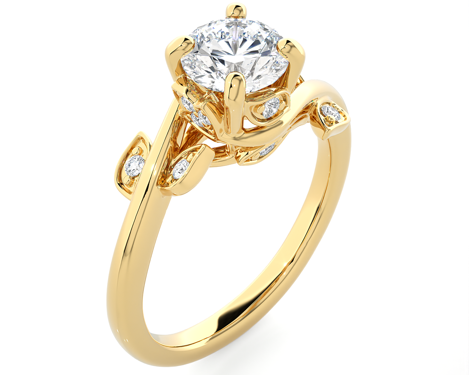 1 ctw Round Lab Grown Diamond Solitaire Engagement Ring