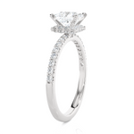 1 1/2 ctw Princess-Cut Lab Grown Diamond Side Stone Engagement Ring