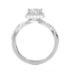 Princess-Cut Lab Grown Diamond Halo Engagement Ring
